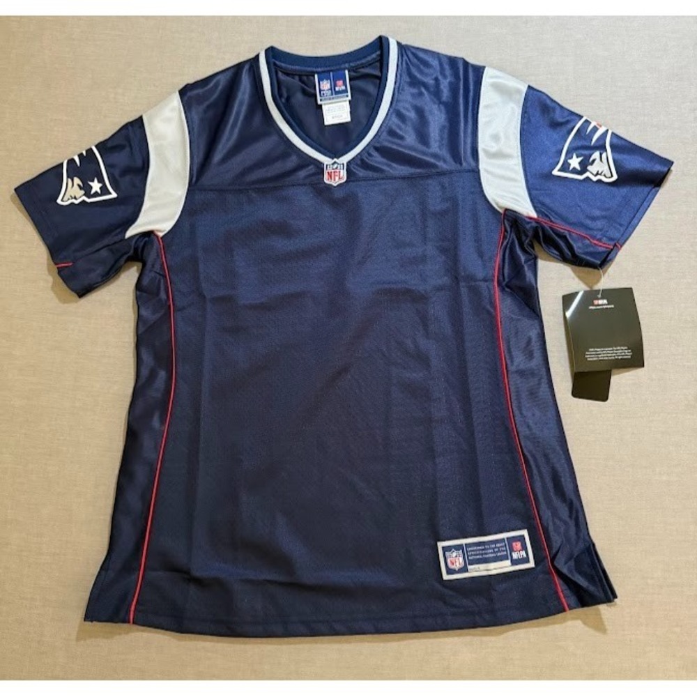 New England Patriots American NFL Pro Line Jersey Women's S Blue Short Sleeve.‎